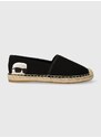 Espadrilky Karl Lagerfeld KAMINI černá barva, KL80111N