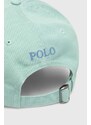 Bavlněná baseballová čepice Polo Ralph Lauren zelená barva, s aplikací