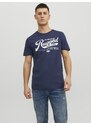 Jack&Jones Pánské triko JJEJEANS Standard Fit 12232972 Mood Indigo XXL