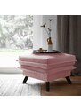 Růžová čalouněná podnožka Miuform Charming Charlie 60 x 60 cm
