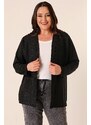 By Saygı Pockets Plus Size Knitwear Cardigan