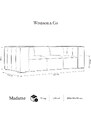 Tmavě hnědá kožená třímístná pohovka Windsor & Co Madame 227 cm