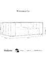 Koňakově hnědá kožená dvoumístná pohovka Windsor & Co Madame 211 cm