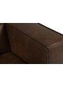 Tmavě hnědá kožená třímístná pohovka Windsor & Co Madame 227 cm