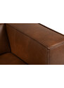 Koňakově hnědá kožená třímístná pohovka Windsor & Co Madame 227 cm