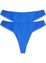 bonprix Kalhotky String z recyklovaného materiálu (2 ks) Modrá