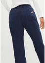 bonprix Twilové sportovní kalhoty s gumovým průvlekem Modrá