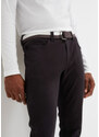 bonprix Strečové kalhoty Regular Fit s páskem, Straight Černá