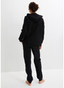 bonprix Oblek na doma z mikinové látky s průhmatovými kapsami Černá