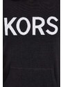 Bavlněný svetr Michael Kors černá barva, lehký