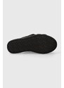 Pantofle Tommy Jeans TJW LETTERING FLATFORM SANDAL dámské, černá barva, na platformě, EN0EN02465