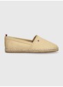 Espadrilky Tommy Hilfiger BASIC TOMMY FLAT ESPADRILLE béžová barva, FW0FW06497