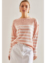 Bianco Lucci Women's Striped Sweater