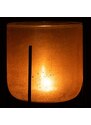 Oranžový skleněný svícen J-Line Olut 18,5 cm