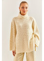 Bianco Lucci Women's Turtleneck Knitwear Sweater