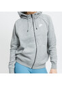 Dámská mikina Nike NSW Essential Fleece Full-Zip Hoodie Dk Grey Heather/ White