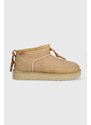 Semišové sněhule UGG Ultra Mini Crafted Regenerate béžová barva, 1152953