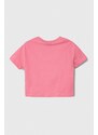Dětské bavlněné tričko Emporio Armani 2-pack růžová barva