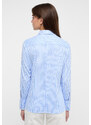 Dámská modrá proužkovaná košile ETERNA Regular stretch