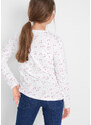 bonprix Dívčí triko s dlouhým rukávem (3 ks v balení) Růžová