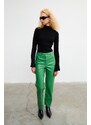 VATKALI Kožené kalhoty Zelená