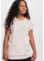 Urban Classics Kids Dívčí organické tričko s prodlouženým ramenem růžové