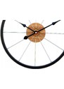 M.Clock Kovové nástěnné hodiny bicykl kolo 42cm černé