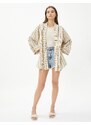 Koton Cotton Kimono with Pockets and Tie Waist