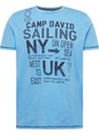 CAMP DAVID Tričko kouřově modrá / noční modrá