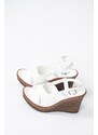 Fox Shoes Women's White Wedge Heels Shoes