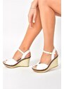 Fox Shoes White Women's Wedge Heels Shoes