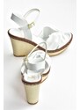 Fox Shoes White Women's Wedge Heels Shoes