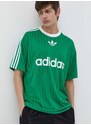Tričko adidas Originals zelená barva, s potiskem, IM9457
