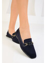 Soho Navy Blue Women's Flats 18676