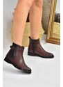 Fox Shoes Women's Burgundy Short Heel Boots