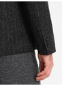 Ombre Stylish men's jacquard jacket with delicate stripes - graphite