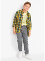 bonprix Ležérní termo kalhoty s měkkou bavlněnou podšívkou pro chlapce Modrá