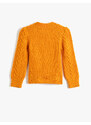 Koton Hair Knit Sweater Long Sleeves High Collar