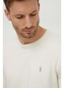 Bavlněný svetr Polo Ralph Lauren béžová barva, lehký