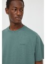 Bavlněné tričko Levi's zelená barva
