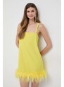 Šaty Pinko žlutá barva, mini, 102949.A1RJ
