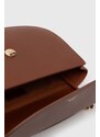 Kožená kabelka A.P.C. Sac Geneve hnědá barva, PXAWV.F61161.CAD