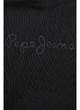 Mikina Pepe Jeans pánská, černá barva, s kapucí, melanžová