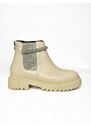 Fox Shoes R726418209 Women's Boots with Beige Stones and Thick Soles