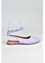 Fox Shoes Women's Lilac Tied Ankle Flats shoes