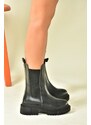 Fox Shoes Black Thick-soled Women's Daily Boots