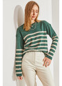 Bianco Lucci Women's Striped Sweater