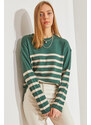 Bianco Lucci Women's Striped Sweater