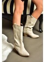 Fox Shoes R973934009 Women's Beige Low Heeled Boots