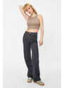 Trendyol Black More Sustainable High Waist Wide Leg Jeans